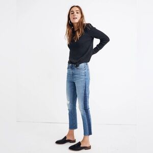 Madewell High-Rise Slim Boyjean Womens Size 26 Relaxed Fit Two-Toned